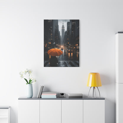 City Rain Reflection Wall Art & Canvas Print