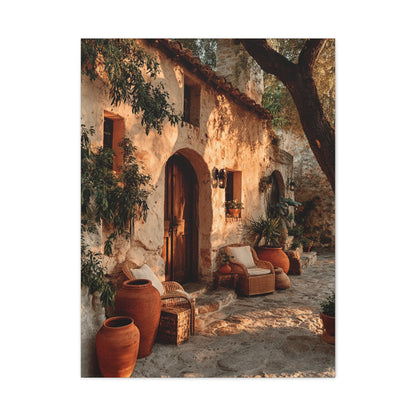 Mediterranean Farmhouse Courtyard Wall Art & Canvas Print