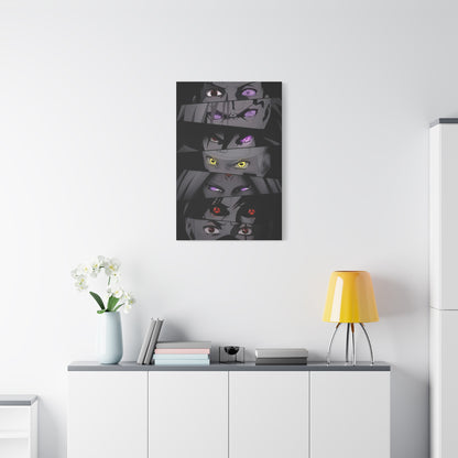 Naruto Legendary Shinobi Eyes Dark Poster Wall Art & Canvas Print