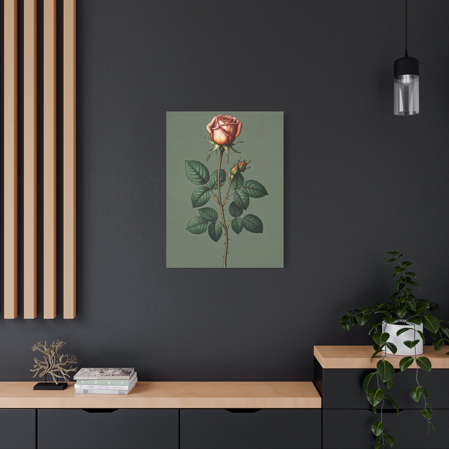 Vintage Rose Study Illustration Wall Art & Canvas Prints