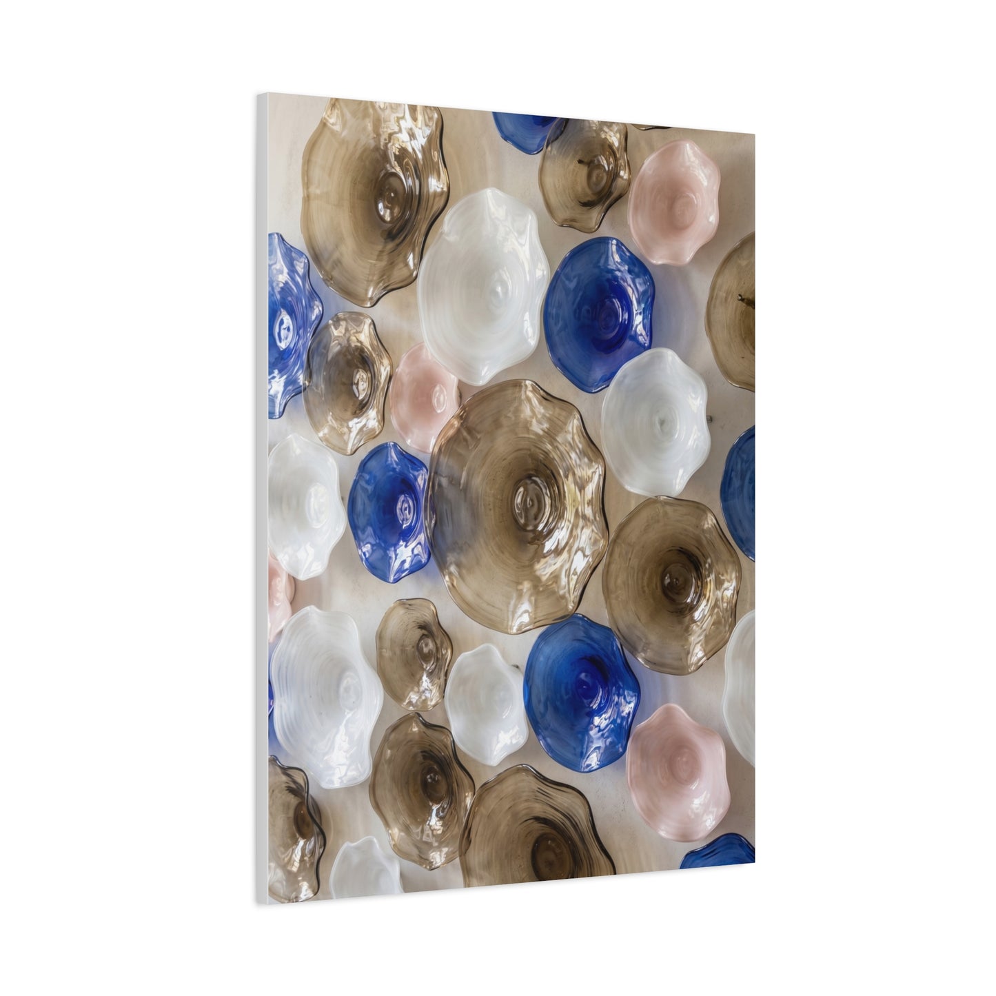 Glass Floral Mosaic Arrangement Wall Art & Canvas Print