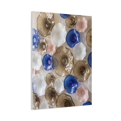 Glass Floral Mosaic Arrangement Wall Art & Canvas Print