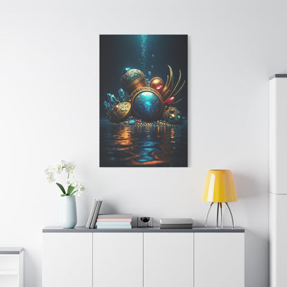 Sunken Royal Treasure Relics in Deep Blue Water Wall Art & Canvas Prints