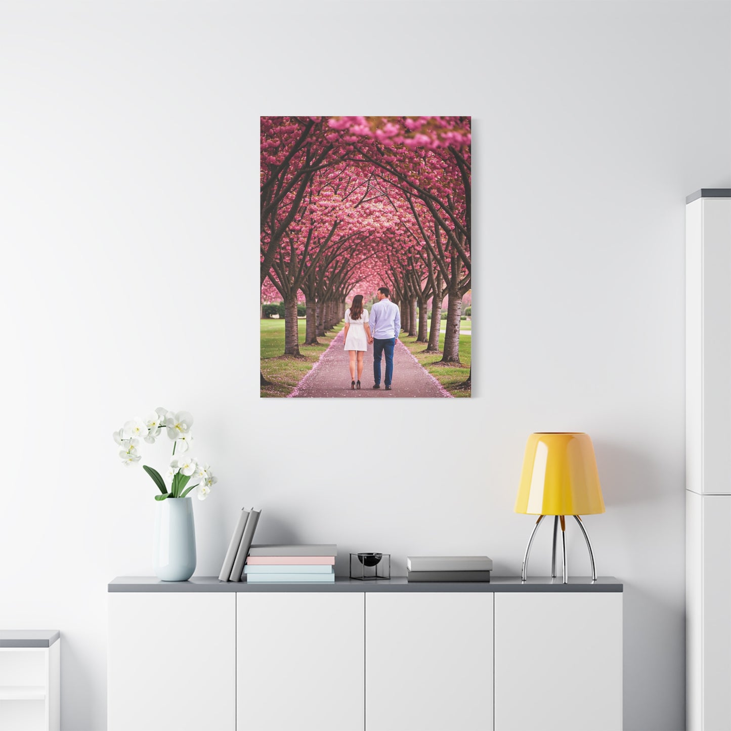Romantic Sakura Tree Walk Wall Art & Canvas Prints