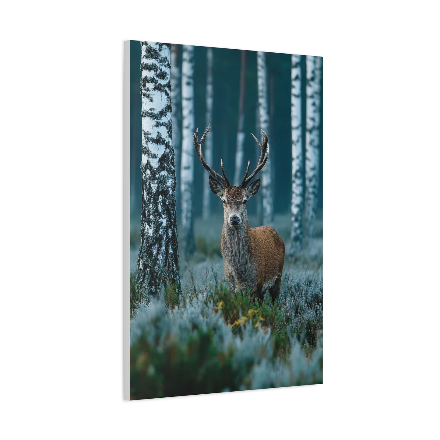 Scandinavian Woodland Stag Portrait Wall Art & Canvas Print
