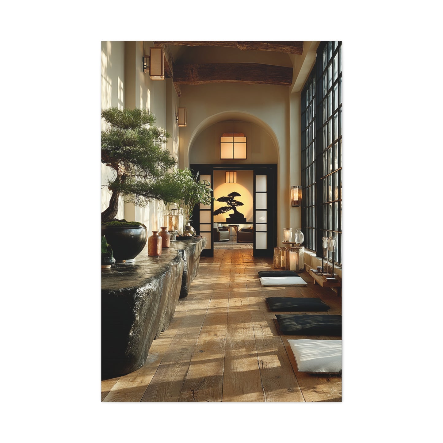 Japanese Minimal Hallway Interior Wall Art & Canvas Print