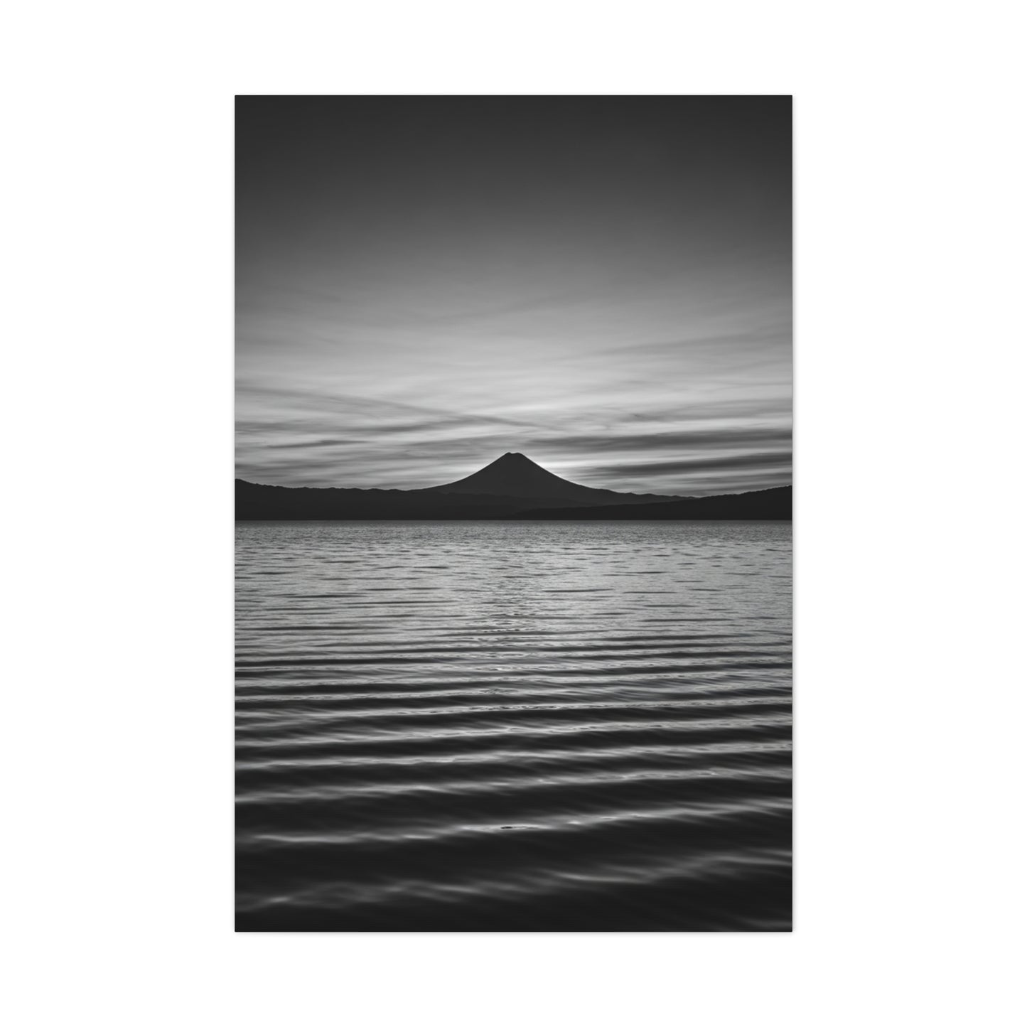 Serene Horizon Mountain Reflection Wall Art & Canvas Prints