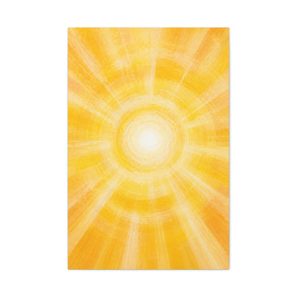 Radiant Golden Sunburst Abstract Wall Art & Canvas Print