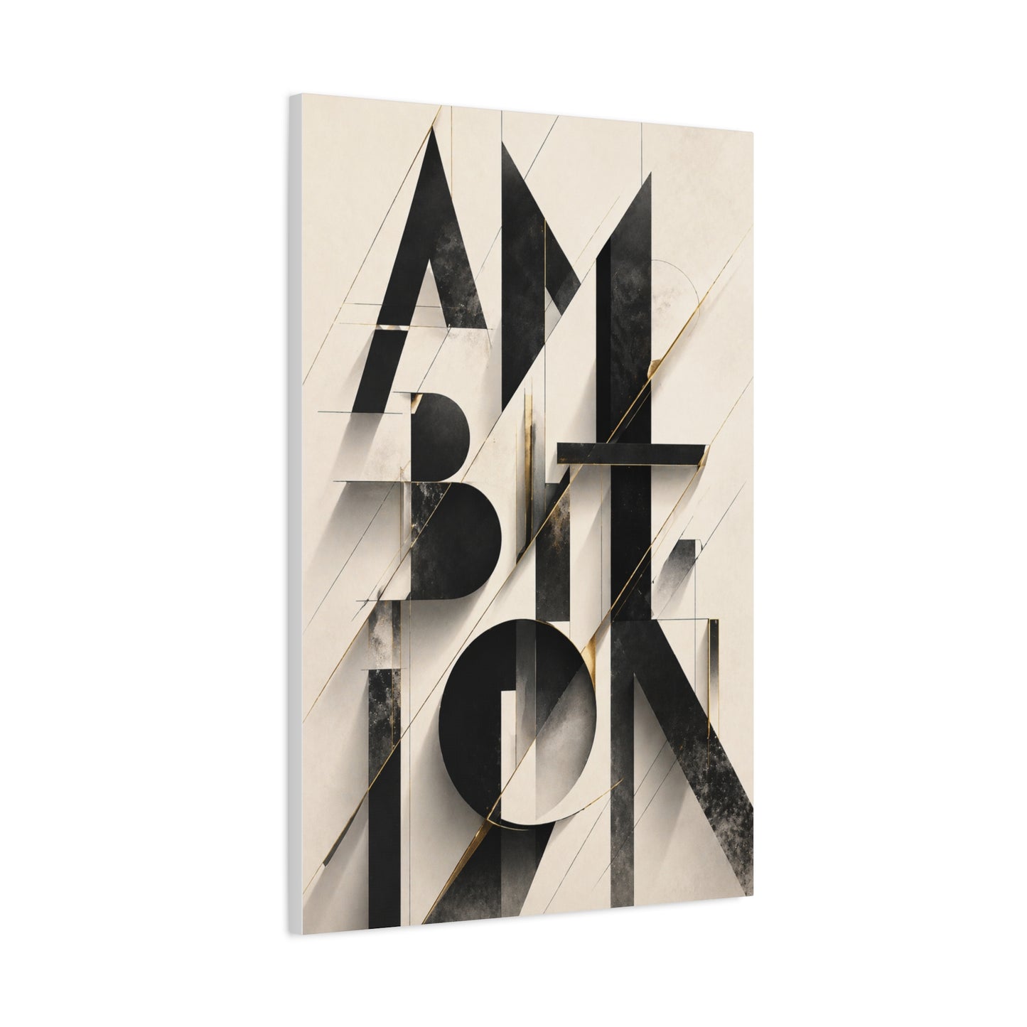 Abstract Ambition Typography Composition Wall Art & Canvas Print
