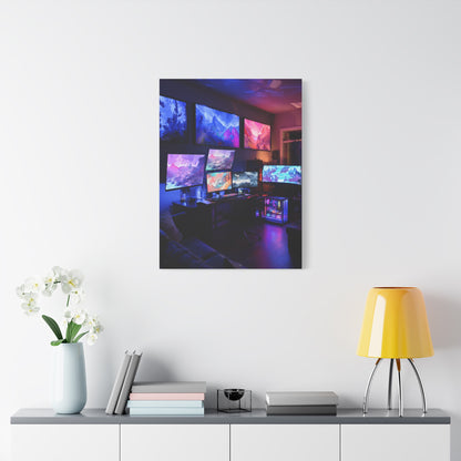 Neon Fantasy Gaming Room Wall Art & Canvas Print