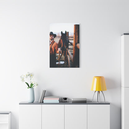Ranch Fence Cowboy Wall Art & Canvas Print
