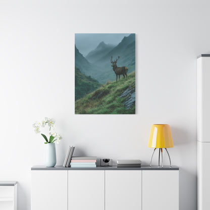 Highland Valley Stag Vista Wall Art & Canvas Print