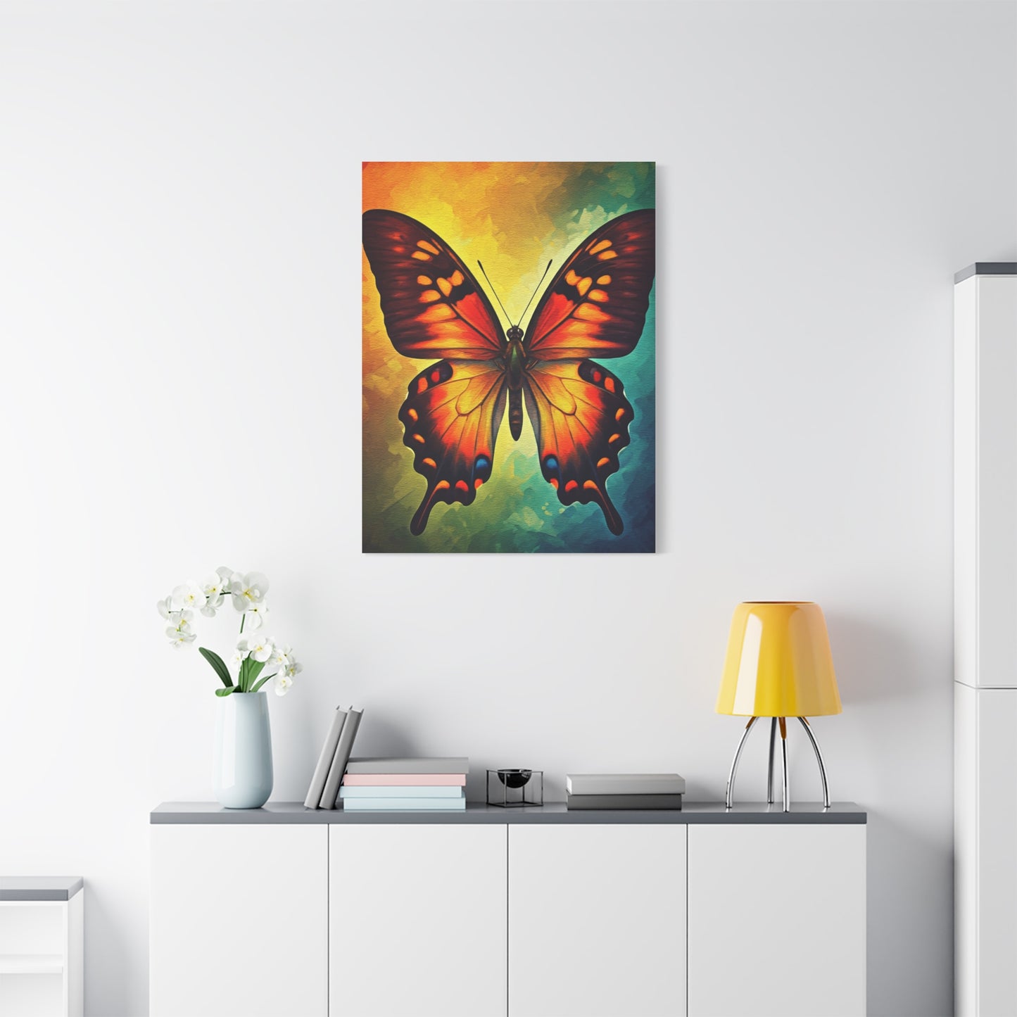 Fiery Monarch Butterfly Spectrum Wall Art & Canvas Prints