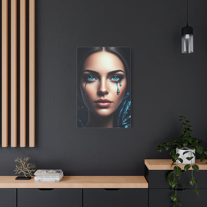 Blue Tears Portrait Wall Art & Canvas Prints