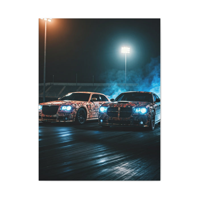 Twin Torque Launch Chrysler 300C SRT 8 vs Dodge Magnum Sleeper Wall Art & Canvas Prints