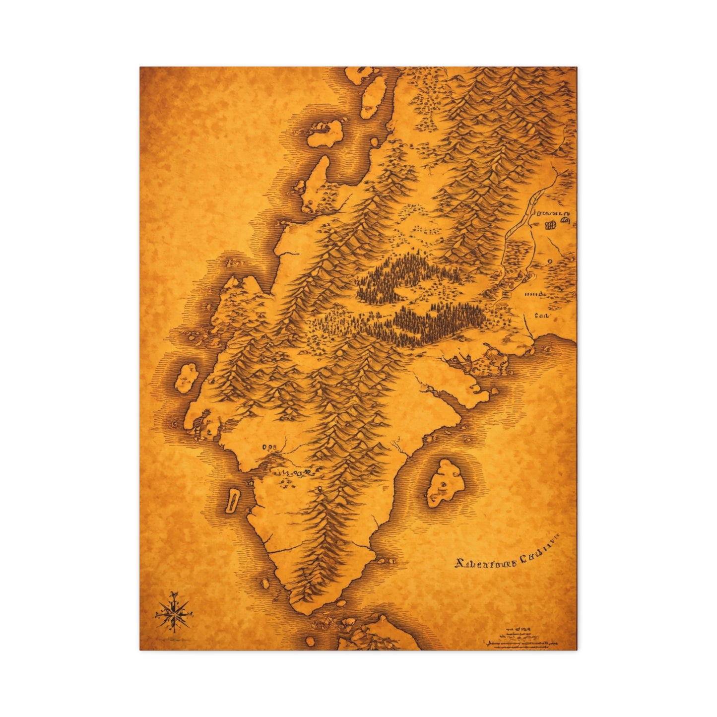 Old Europe Map Illustration Wall Art & Canvas Prints