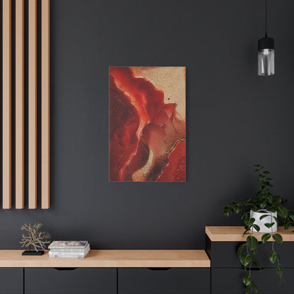 Red Ceramic Glaze Texture Wall Art & Canvas Print
