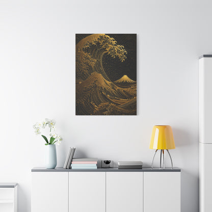 Neo-Tech Golden Wave Fusion Wall Art & Canvas Print