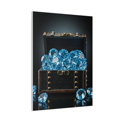 Blue Diamond Treasure Chest Wall Art & Canvas Prints