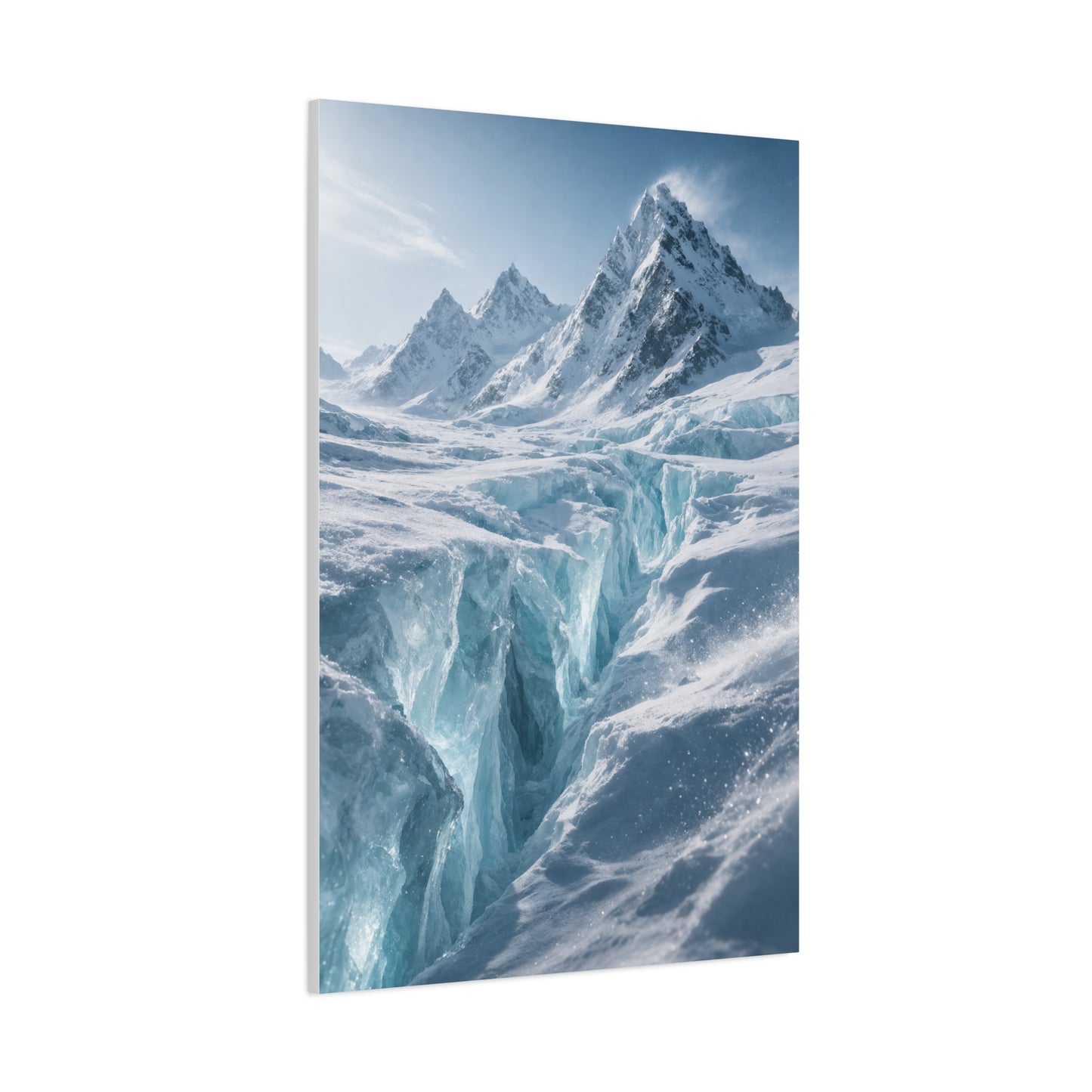 Icy Blue Glacial Crevasse Wall Art & Canvas Print