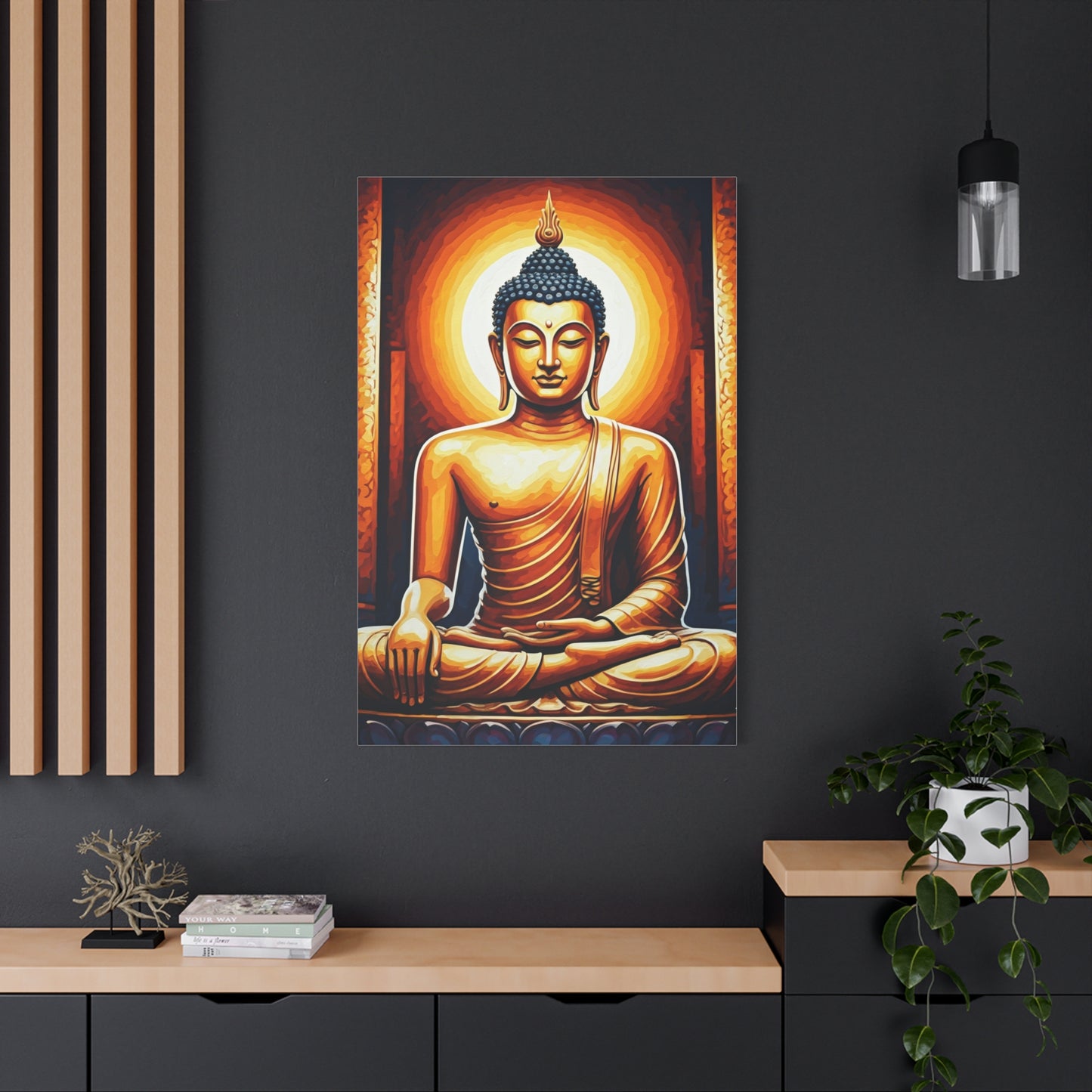 Golden Serenity Buddha Wall Art & Canvas Prints