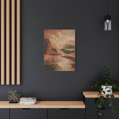 Abstract Earth Landscape Gold Horizon Wall Art & Canvas Print