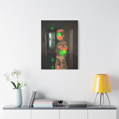Luminous Crystal Figure Installation Wall Art & Canvas Print