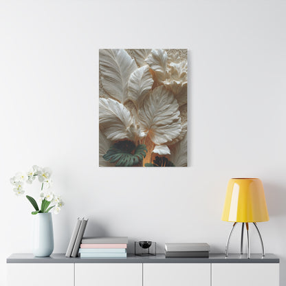 Sculptural Botanical Bas-Relief Wall Art & Canvas Print