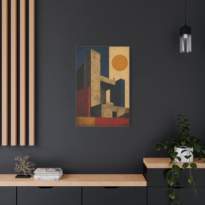Monolithic Brutalist Architecture Study Wall Art & Canvas Print