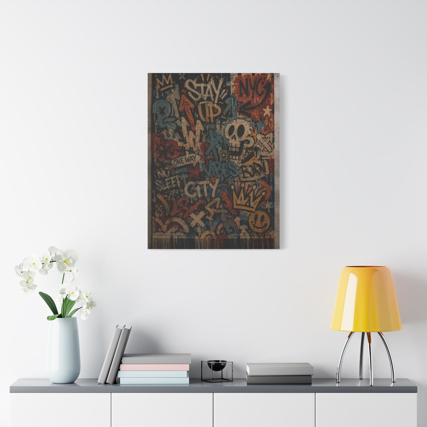 Graffiti Tapestry Collage Street Wall Art & Canvas Print