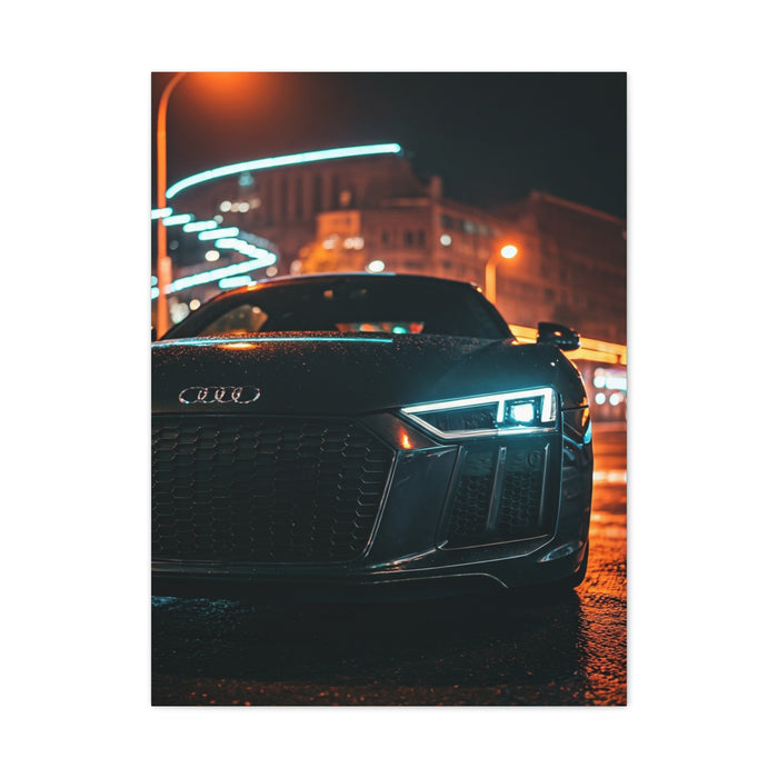Audi R8 V10 Plus Downtown Night Drive Wall Art & Canvas Prints