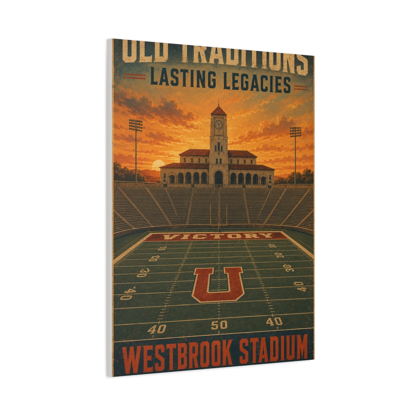 Vintage Stadium Legacy Sports Wall Art & Canvas Print