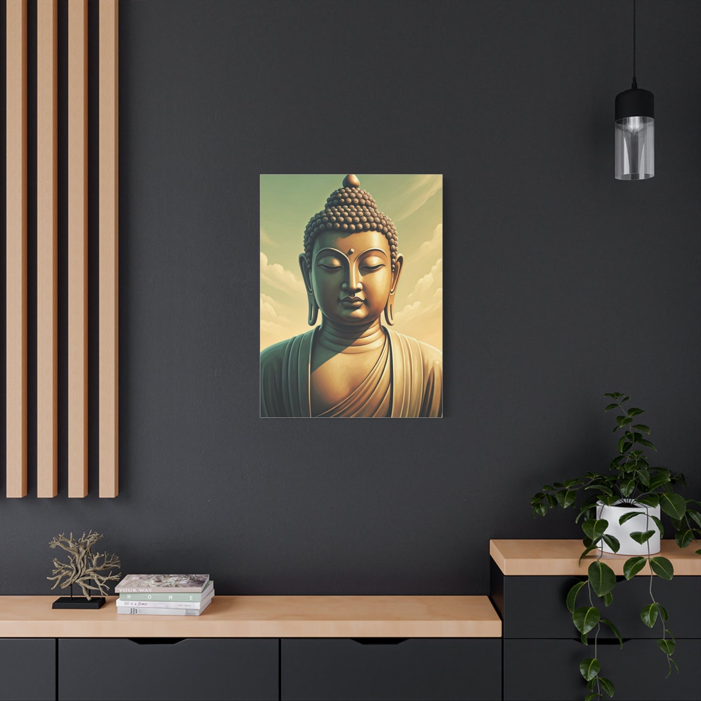 Peaceful Enlightenment Buddha Portrait Wall Art & Canvas Prints