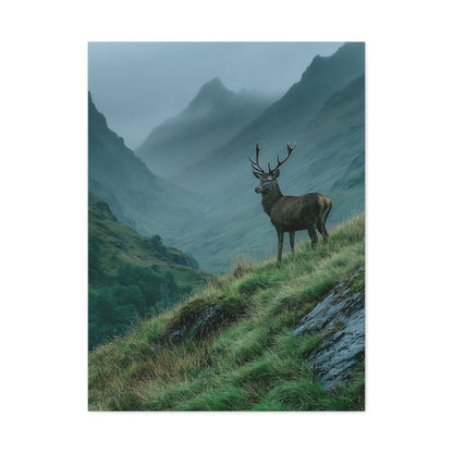 Highland Valley Stag Vista Wall Art & Canvas Print