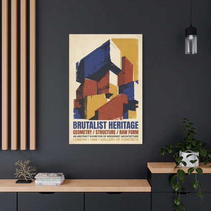 Brutalist Heritage Poster Geometry Wall Art & Canvas Print