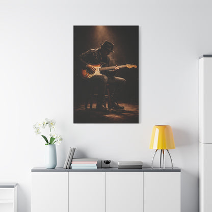 Vintage Electric Guitar Performance Wall Art & Canvas Print