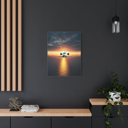 Sunset Horizon Aircraft Flight Wall Art & Canvas Prints