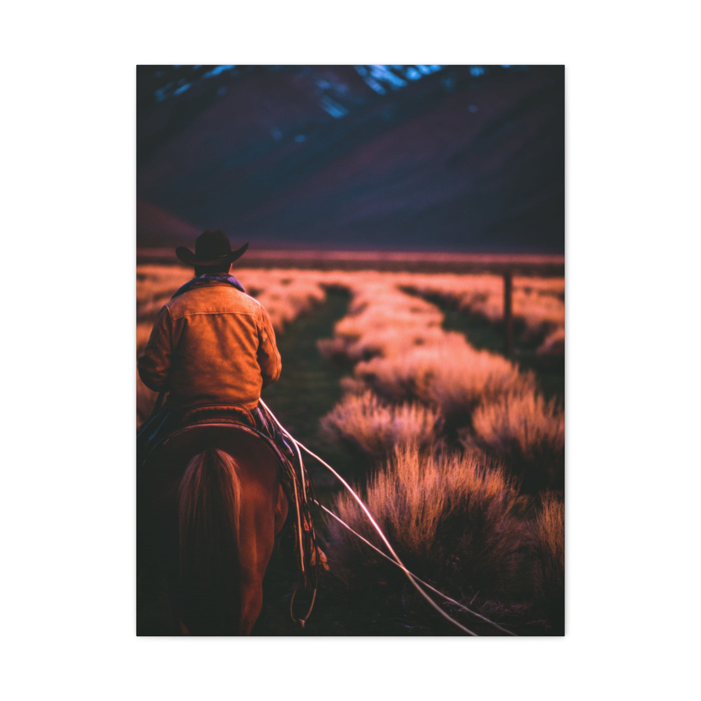 Valley Trail Rider Wall Art & Canvas Print