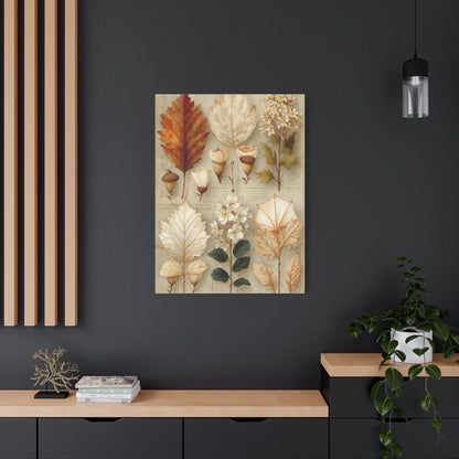 Vintage Autumn Botanical Leaf Study Wall Art & Canvas Print