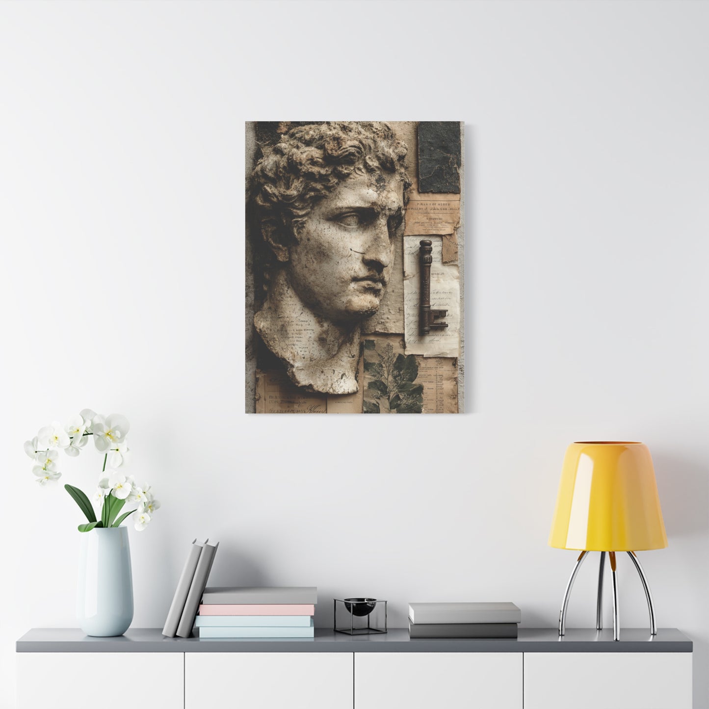 Antique Classical Bust Collage Wall Art & Canvas Print