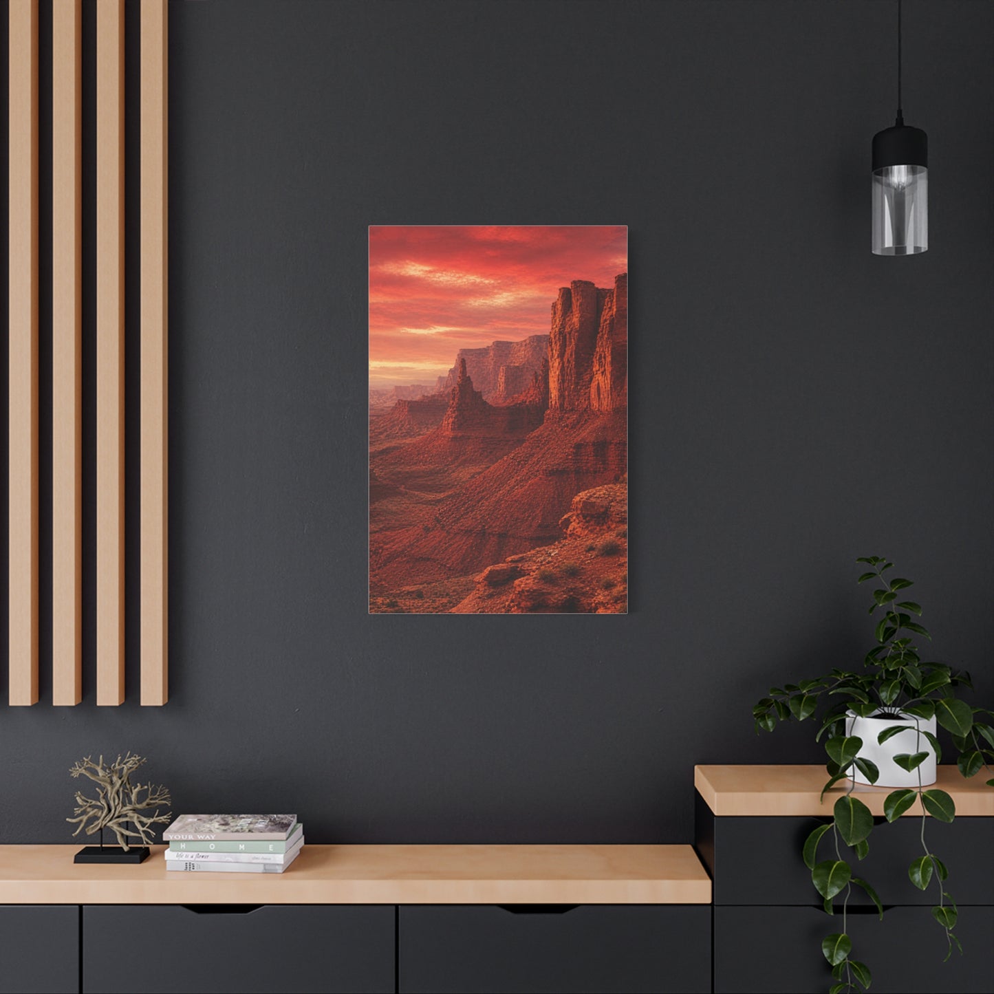 Desert Red Canyon Landscape Wall Art & Canvas Print