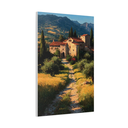 Tuscan Countryside Villa Path Wall Art & Canvas Print