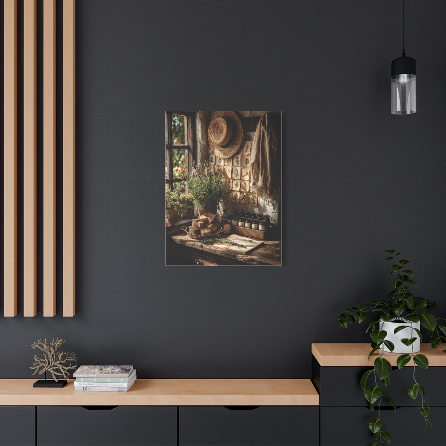 Farmhouse Herb Kitchen Still Life Wall Art & Canvas Print