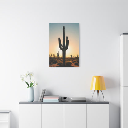 Sunset Saguaro Silhouette Wall Art & Canvas Prints
