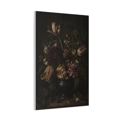 Dark Floral Old Master Still Life Wall Art & Canvas Print