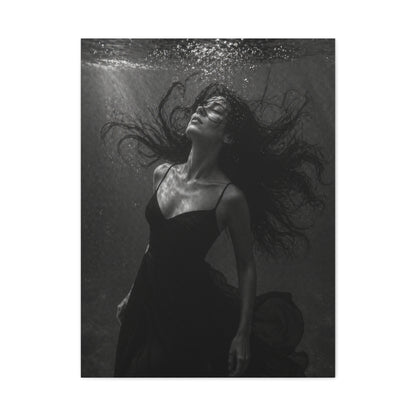 Submerged Black and White Portrait Wall Art & Canvas Print