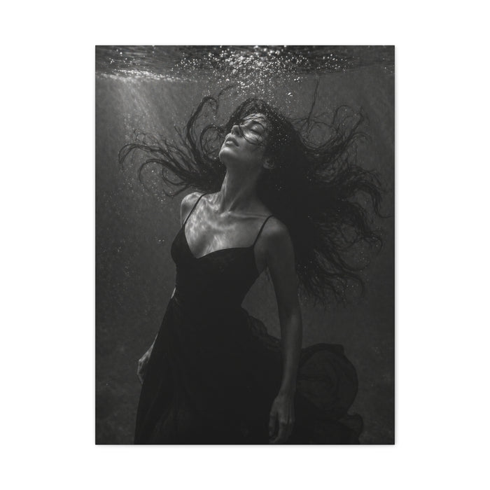 Submerged Black and White Portrait Wall Art & Canvas Print