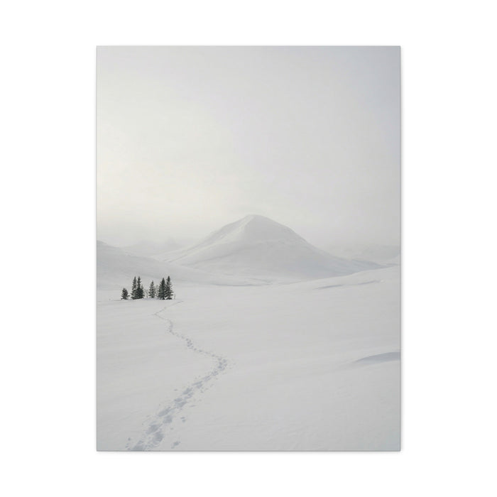 Scandinavian Winter Minimalist Mountain Wall Art & Canvas Print