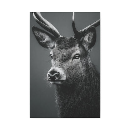 Highland Stag Moonlight Profile Wall Art & Canvas Print