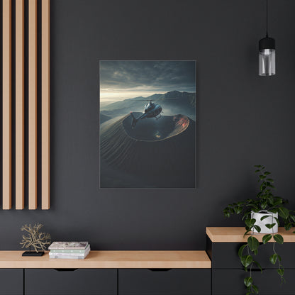 Helicopter Over Volcano Crater Wall Art & Canvas Prints